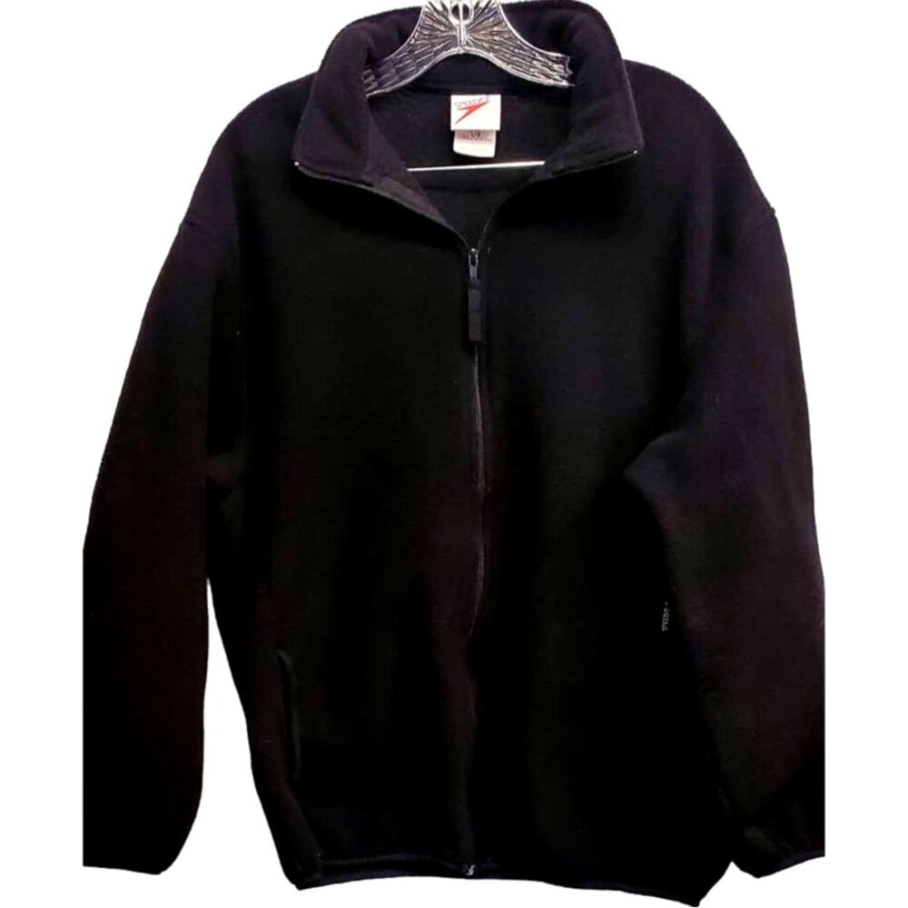 Speedo Fleece Full Zip Front pockets Jacket Size Large